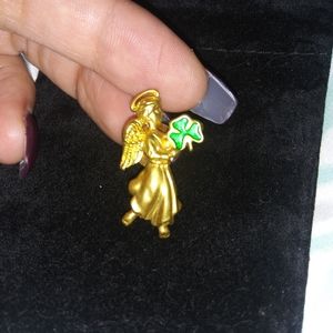Shamrock brooch pin bundle Angel St Pattys Day